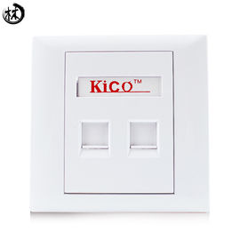 Kico cat6 cat7 RJ45 doule port pvc faceplate نوع 86 * 86 غطاء الشبكة